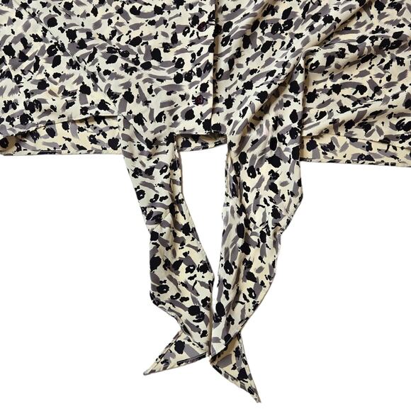 Roberta Di Castelli vintage plus size tie waist short sleeve loose fit blouse 1X - Picture 6 of 10